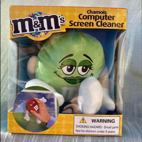NIB M&M’s GREEN Plush Chamois Computer Screen Cleaner Soft Unique - Picture 2 of 5